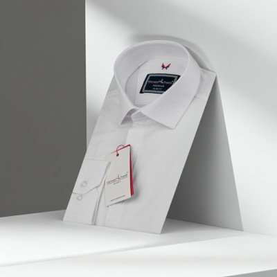 Slim Fit Uzun Kol Desenli Armürlü Jakar Erkek Gömlek 3GMK321199001 - Giovanni Fratelli