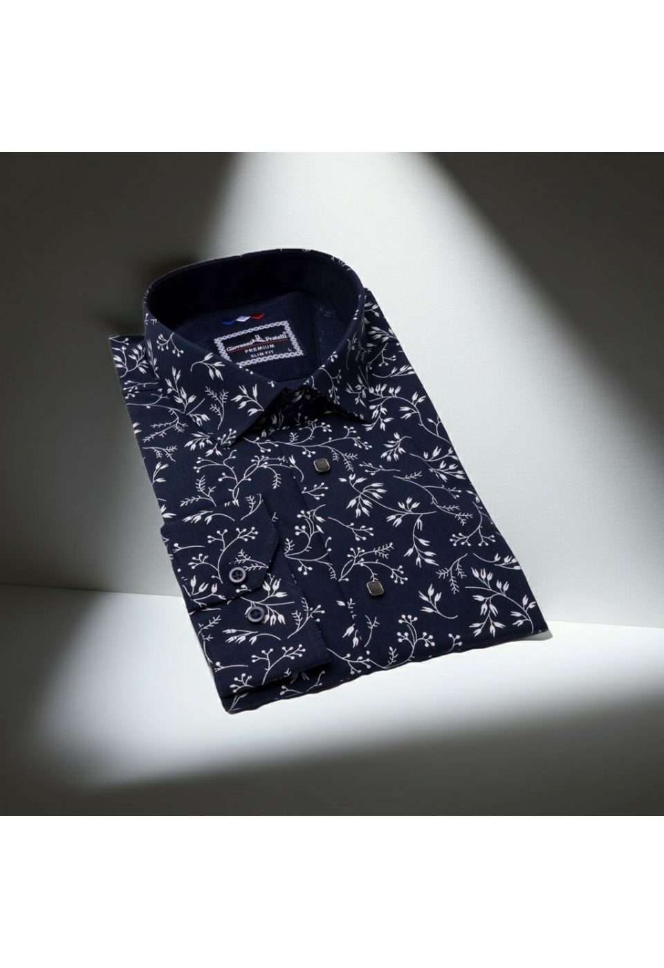 Slim Fit Uzun Kol Desenli Erkek Gömlek 3GMK321200005 - Giovanni Fratelli