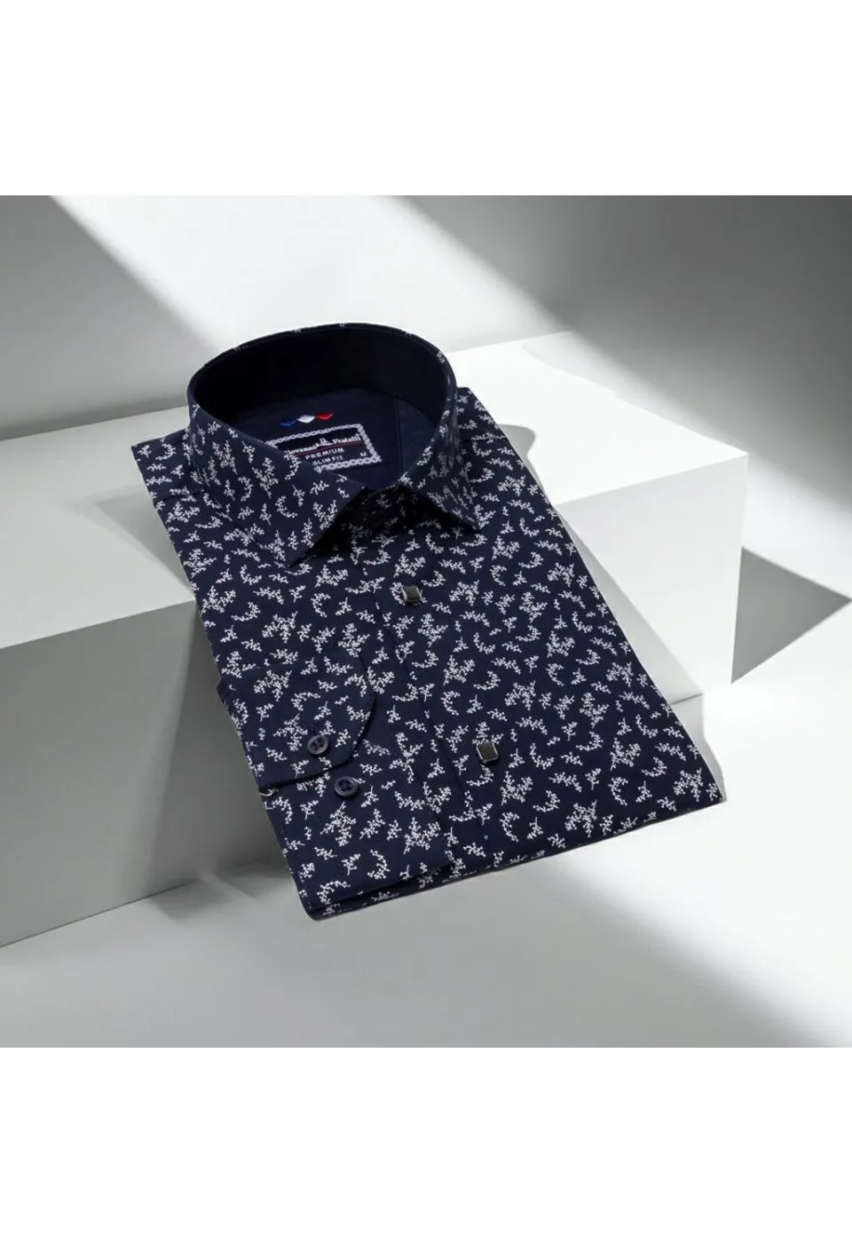 Slim Fit Uzun Kol Desenli Erkek Gömlek 3GMK311200010 - Giovanni Fratelli