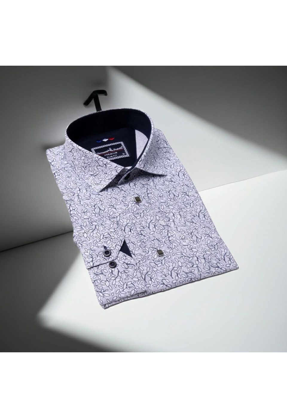 1200 CR 014 Slim Fit Uzun Kol Desenli Erkek Gömlek 3GMK311200014 - Giovanni Fratelli