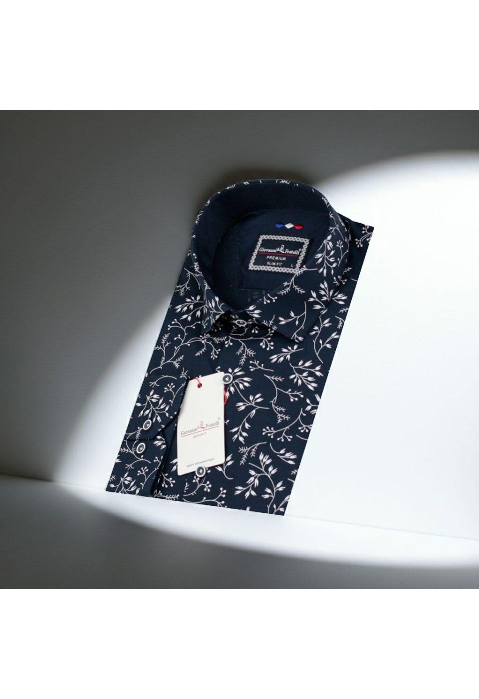 Slim Fit Uzun Kol Desenli Erkek Gömlek 3GMK321201006 - Giovanni Fratelli