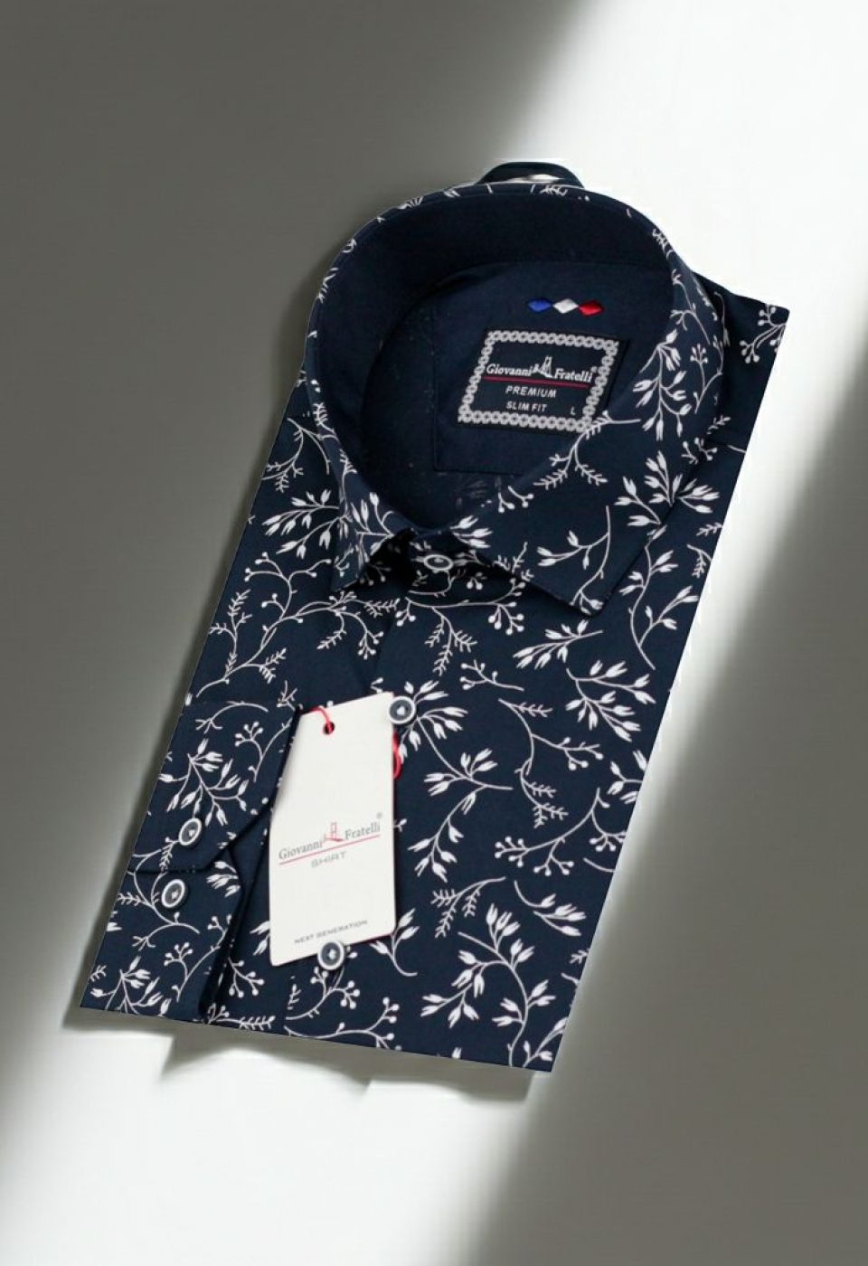 Slim Fit Uzun Kol Desenli Erkek Gömlek 3GMK321201006 - Giovanni Fratelli