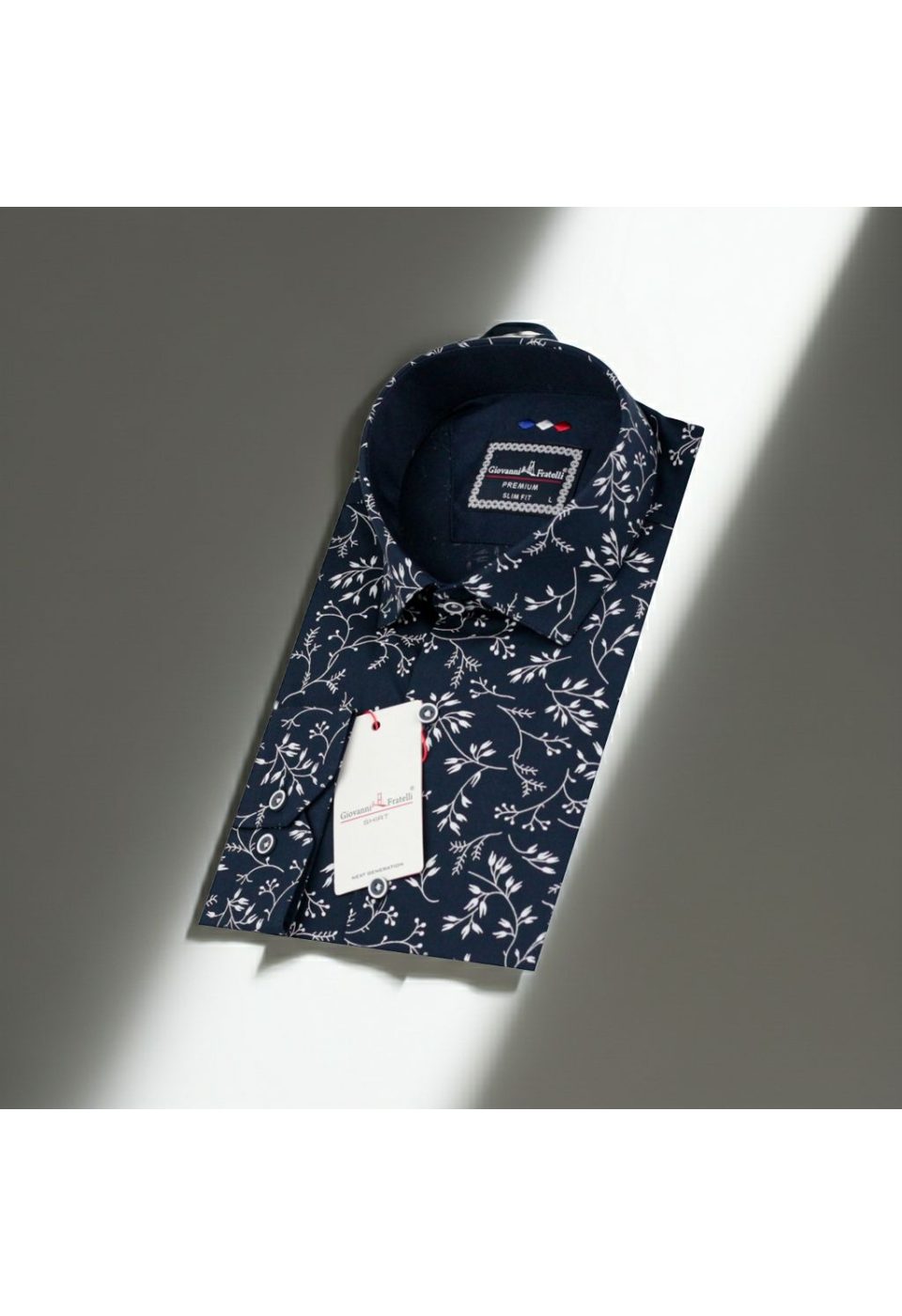 Slim Fit Uzun Kol Desenli Erkek Gömlek 3GMK321201006 - Giovanni Fratelli