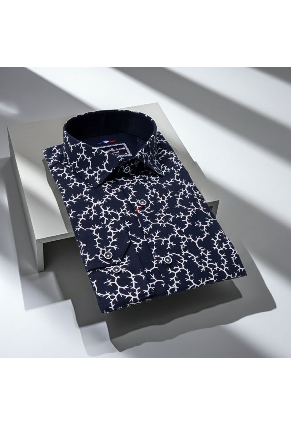 Slim Fit Uzun Kol Desenli Erkek Gömlek 3GMK321201009 - Giovanni Fratelli