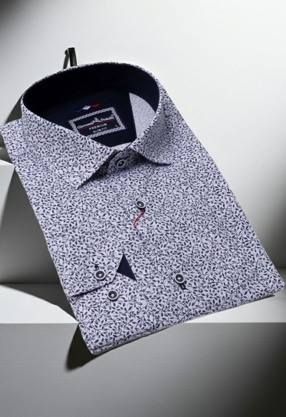Slim Fit Uzun Kol Desenli Erkek Gömlek 3GMK321201013 - Giovanni Fratelli