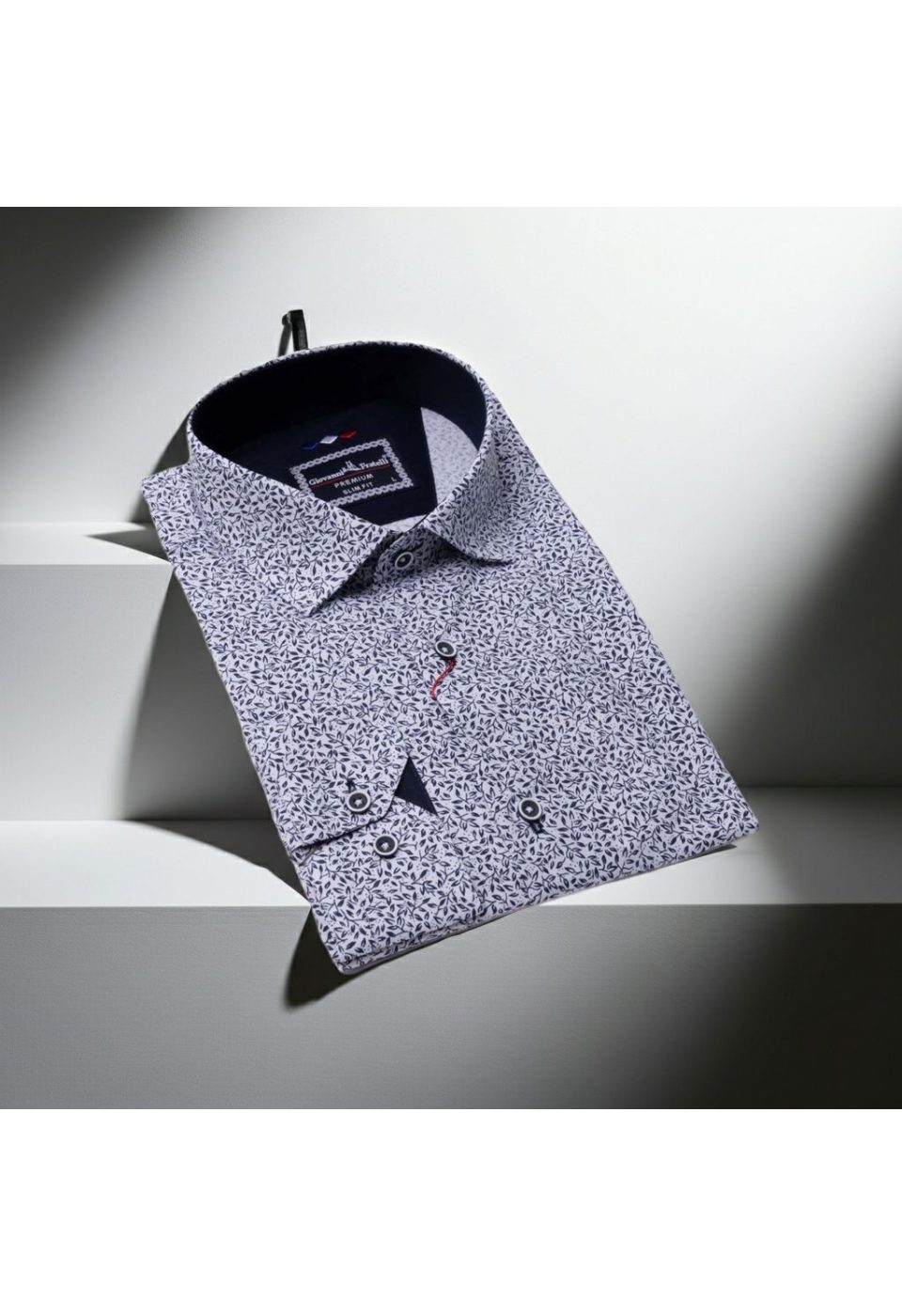Slim Fit Uzun Kol Desenli Erkek Gömlek 3GMK321201013 - Giovanni Fratelli