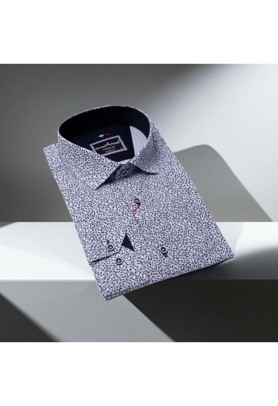 Slim Fit Uzun Kol Desenli Erkek Gömlek 3GMK321201013 - Giovanni Fratelli