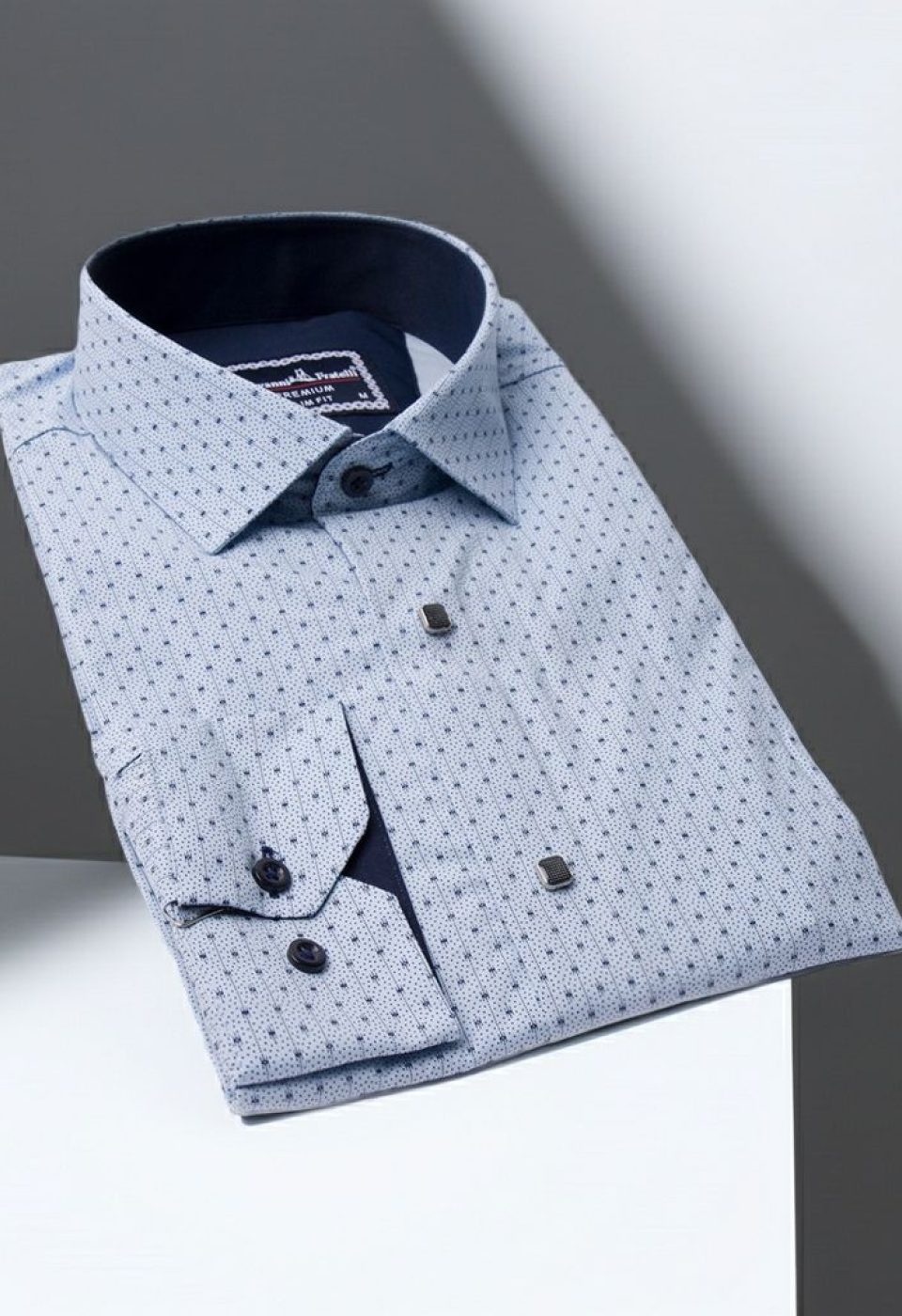 1204 CR 002 Slim Fit Uzun Kol Desenli Erkek Gömlek 3GMK331204002 - Giovanni Fratelli