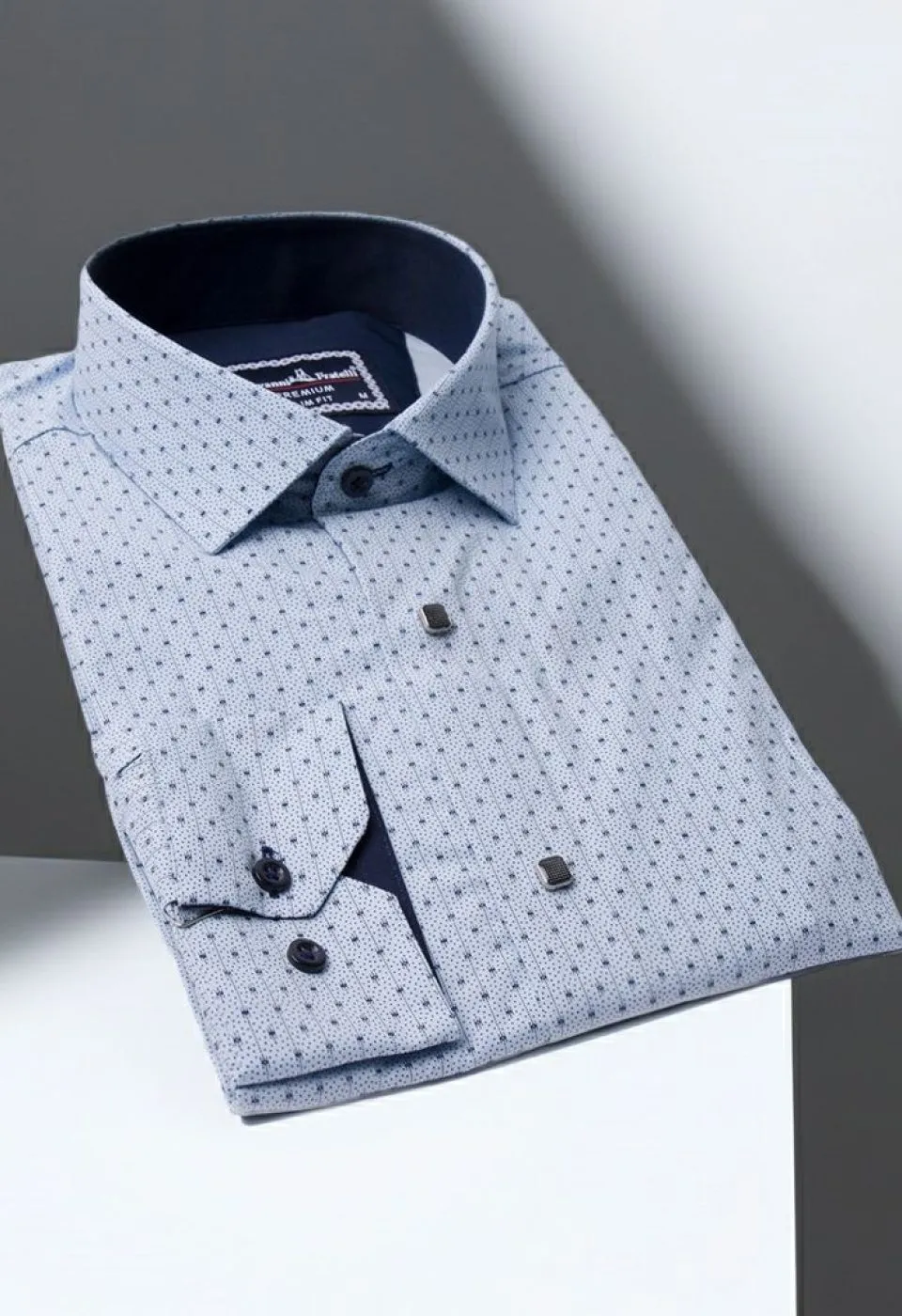 Slim Fit Uzun Kol Desenli Erkek Gömlek 3GMK331204002 - Giovanni Fratelli