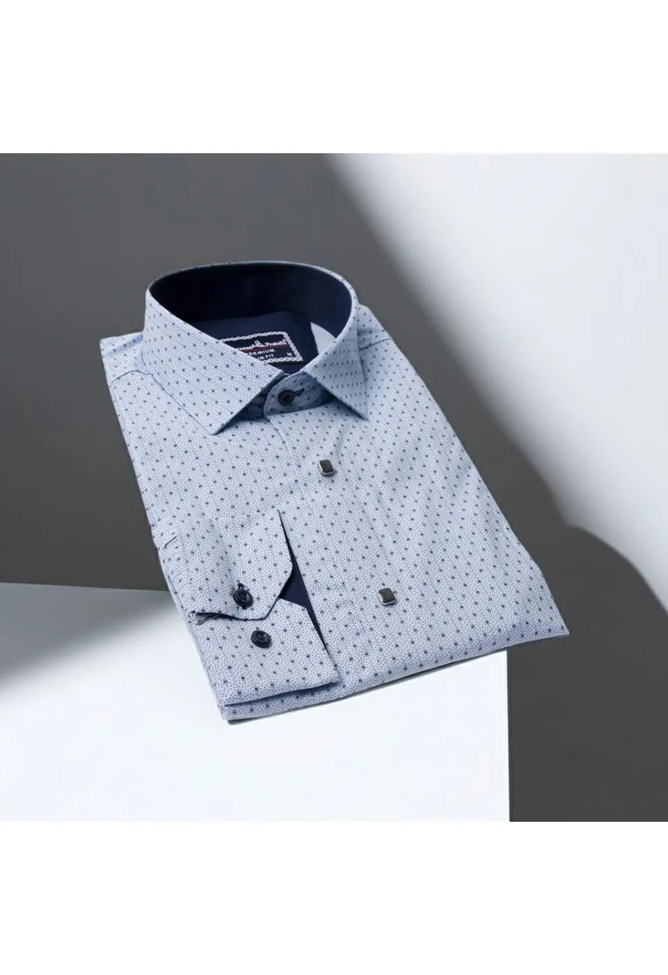 Slim Fit Uzun Kol Desenli Erkek Gömlek 3GMK331204002 - Giovanni Fratelli