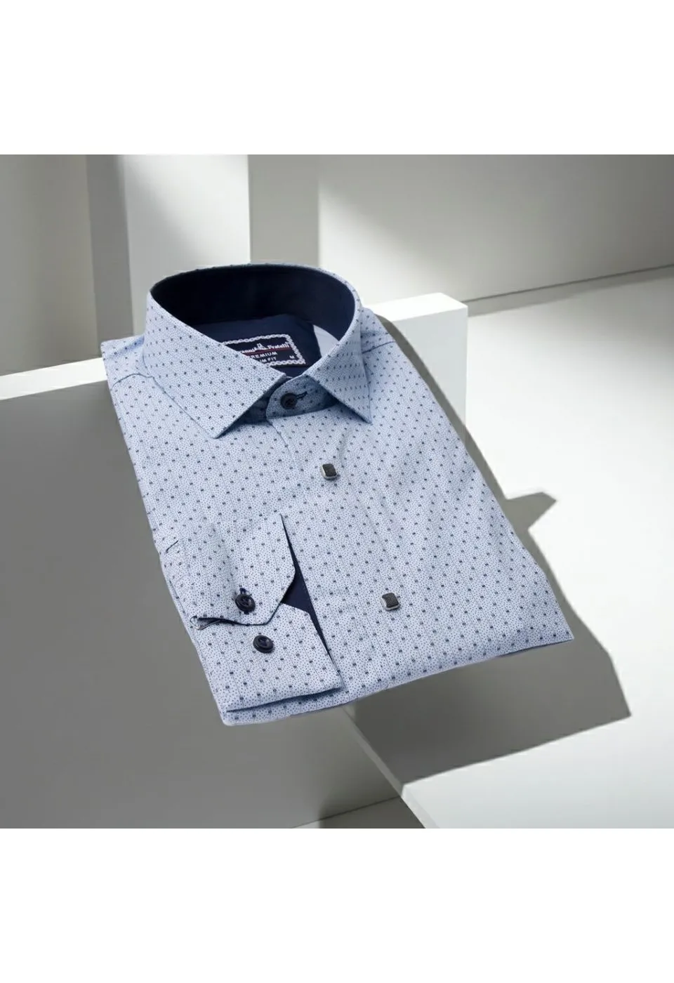 Slim Fit Uzun Kol Desenli Erkek Gömlek 3GMK331204002 - Giovanni Fratelli