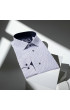 Slim Fit Uzun Kol Desenli Erkek Gömlek 3GMK331204010