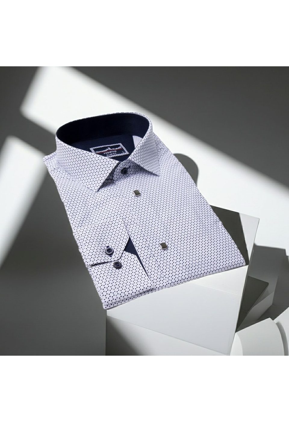 Slim Fit Uzun Kol Desenli Erkek Gömlek 3GMK331204010 - Giovanni Fratelli