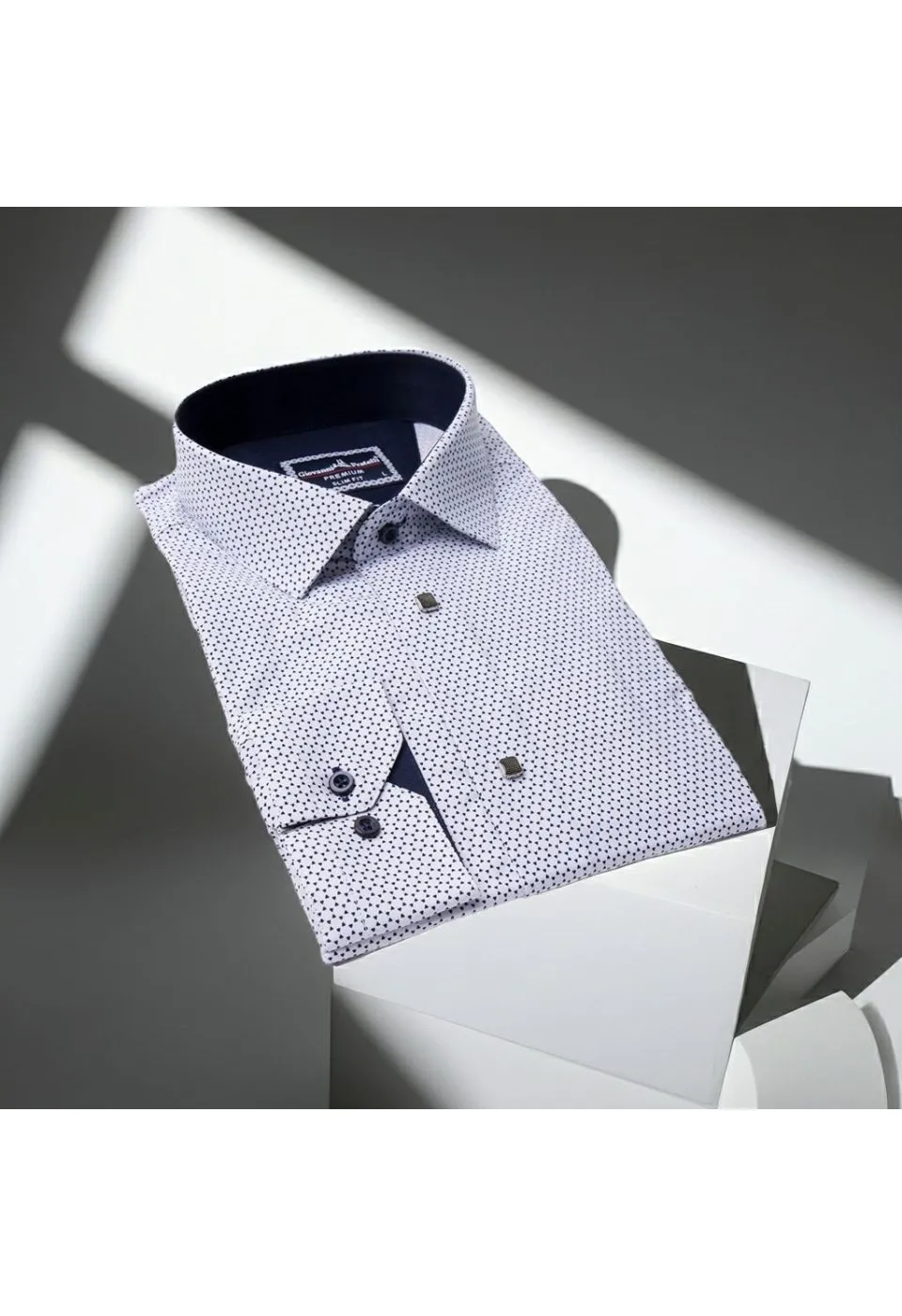 Slim Fit Uzun Kol Desenli Erkek Gömlek 3GMK331204010 - Giovanni Fratelli