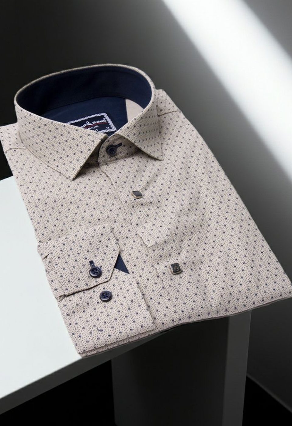 1204 CR 014 Slim Fit Uzun Kol Desenli Erkek Gömlek 3GMK331204014 - Giovanni Fratelli