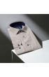 Slim Fit Uzun Kol Desenli Erkek Gömlek 3GMK331204014