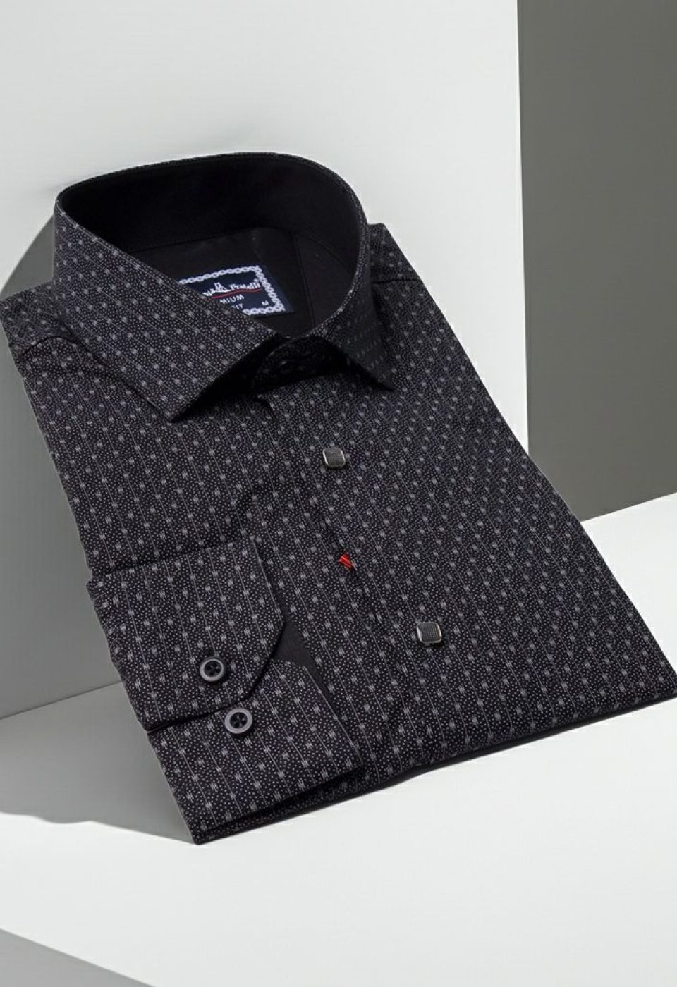 Slim Fit Uzun Kol Desenli Erkek Gömlek 3GMK331204015 - Giovanni Fratelli