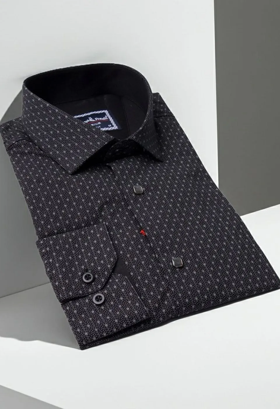 Slim Fit Uzun Kol Desenli Erkek Gömlek 3GMK331204015 - Giovanni Fratelli