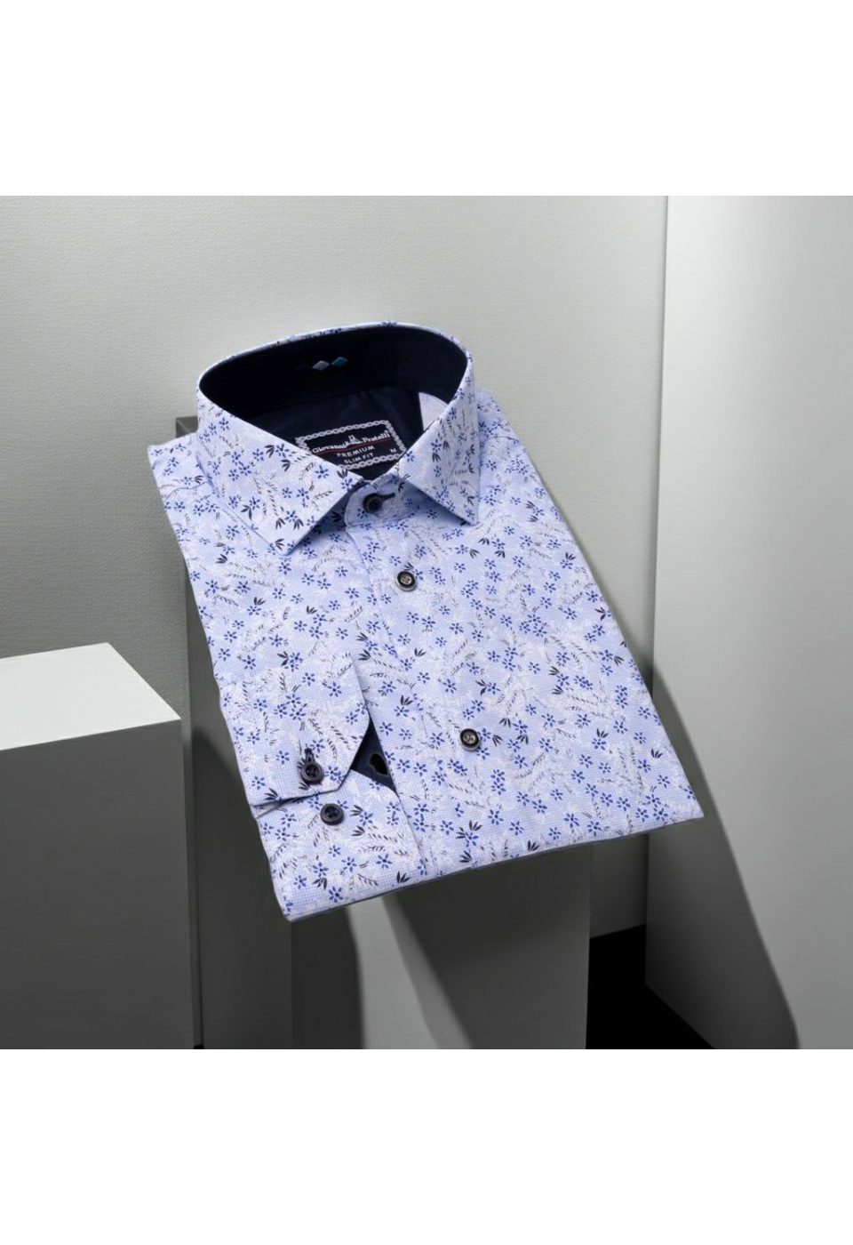 Slim Fit Uzun Kol Desenli Erkek Gömlek 3GMK321206002 - Giovanni Fratelli