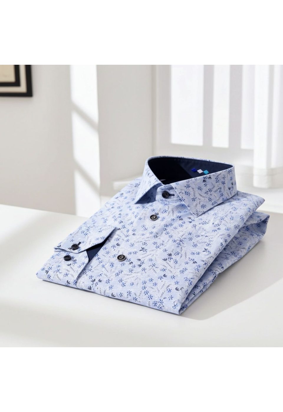 Slim Fit Uzun Kol Desenli Erkek Gömlek 3GMK321206002 - Giovanni Fratelli