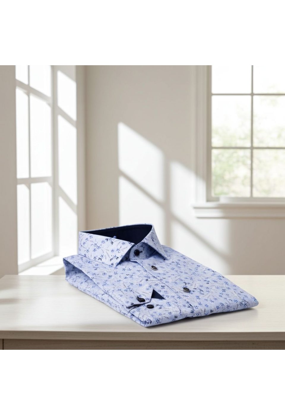 Slim Fit Uzun Kol Desenli Erkek Gömlek 3GMK321206002 - Giovanni Fratelli
