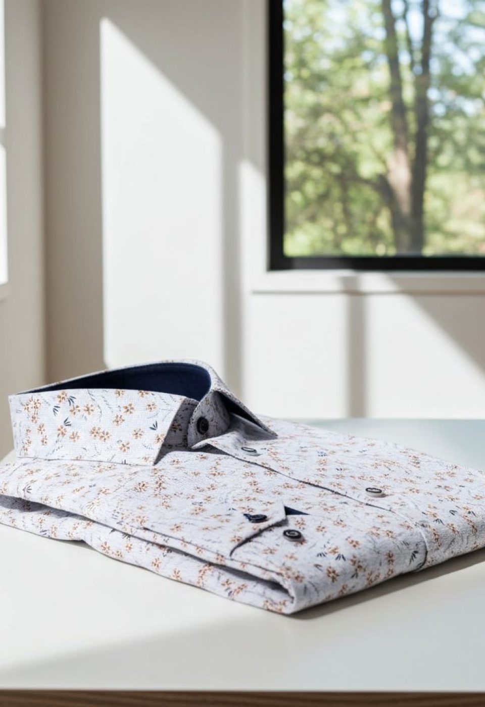 Slim Fit Uzun Kol Desenli Erkek Gömlek 3GMK321206004 - Giovanni Fratelli