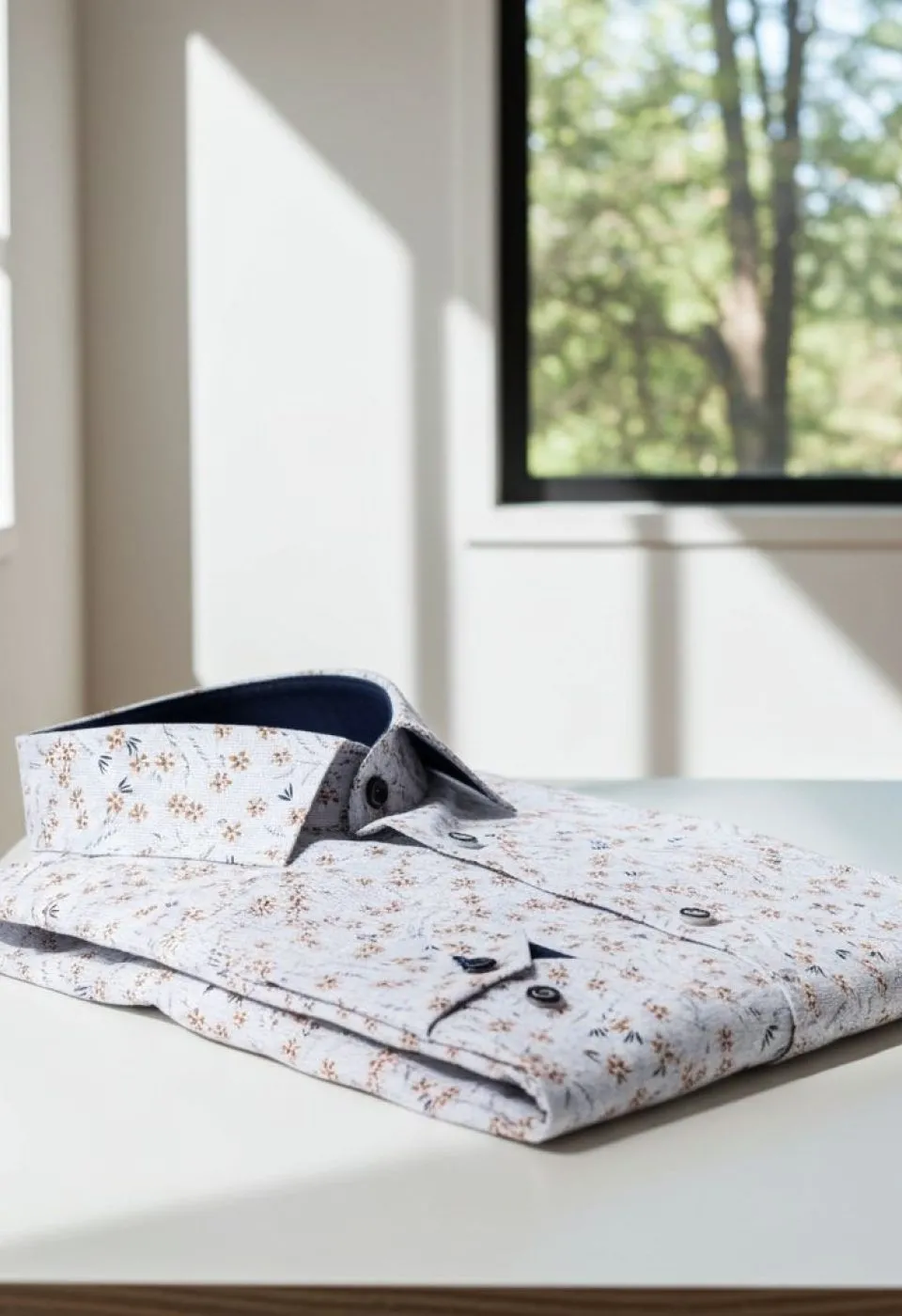 Slim Fit Uzun Kol Desenli Erkek Gömlek 3GMK321206004 - Giovanni Fratelli