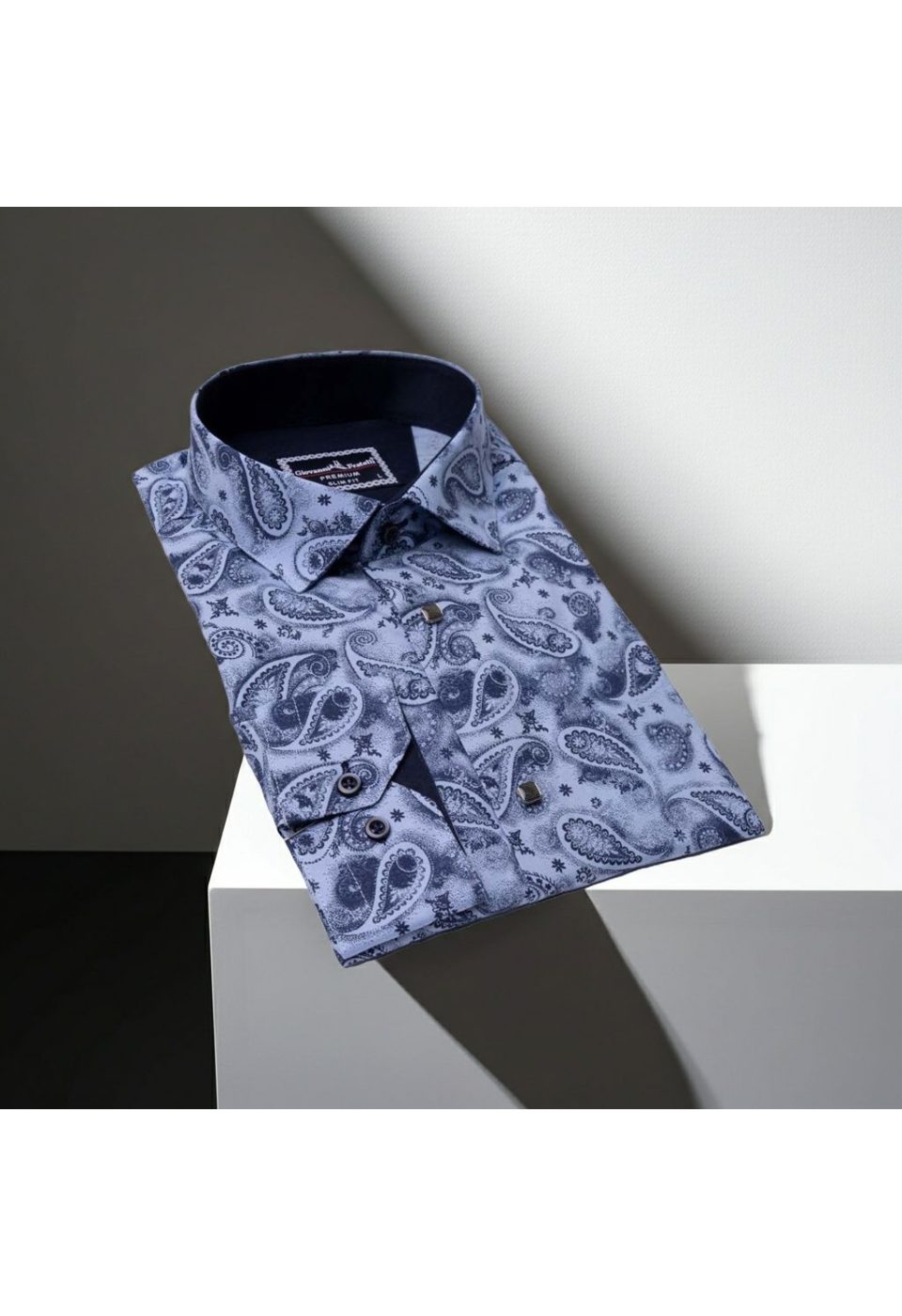 Slim Fit Uzun Kol Desenli Erkek Gömlek 3GMK311207003 - Giovanni Fratelli