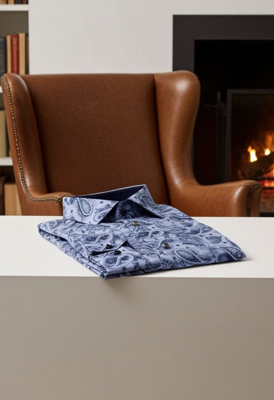Slim Fit Uzun Kol Desenli Erkek Gömlek 3GMK311207003 - Giovanni Fratelli