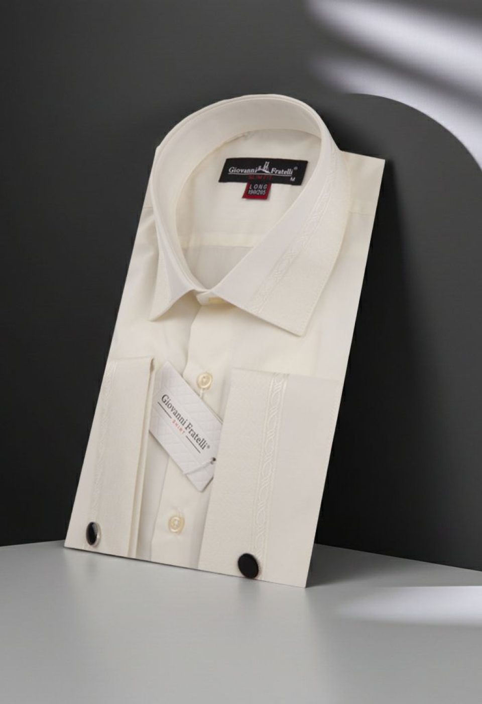 8 Drop Slim Fit Uzun Kol Double Manşet Düz Renk Erkek Gömlek 3GMK331207002