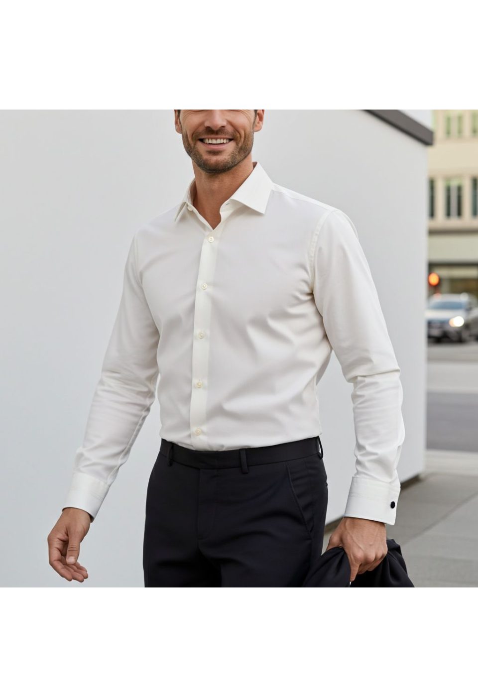 1207 CR D 8 DROP 002 8 Drop Slim Fit Uzun Kol Double Manşet Düz Renk Erkek Gömlek 3GMK331207002 - Giovanni Fratelli