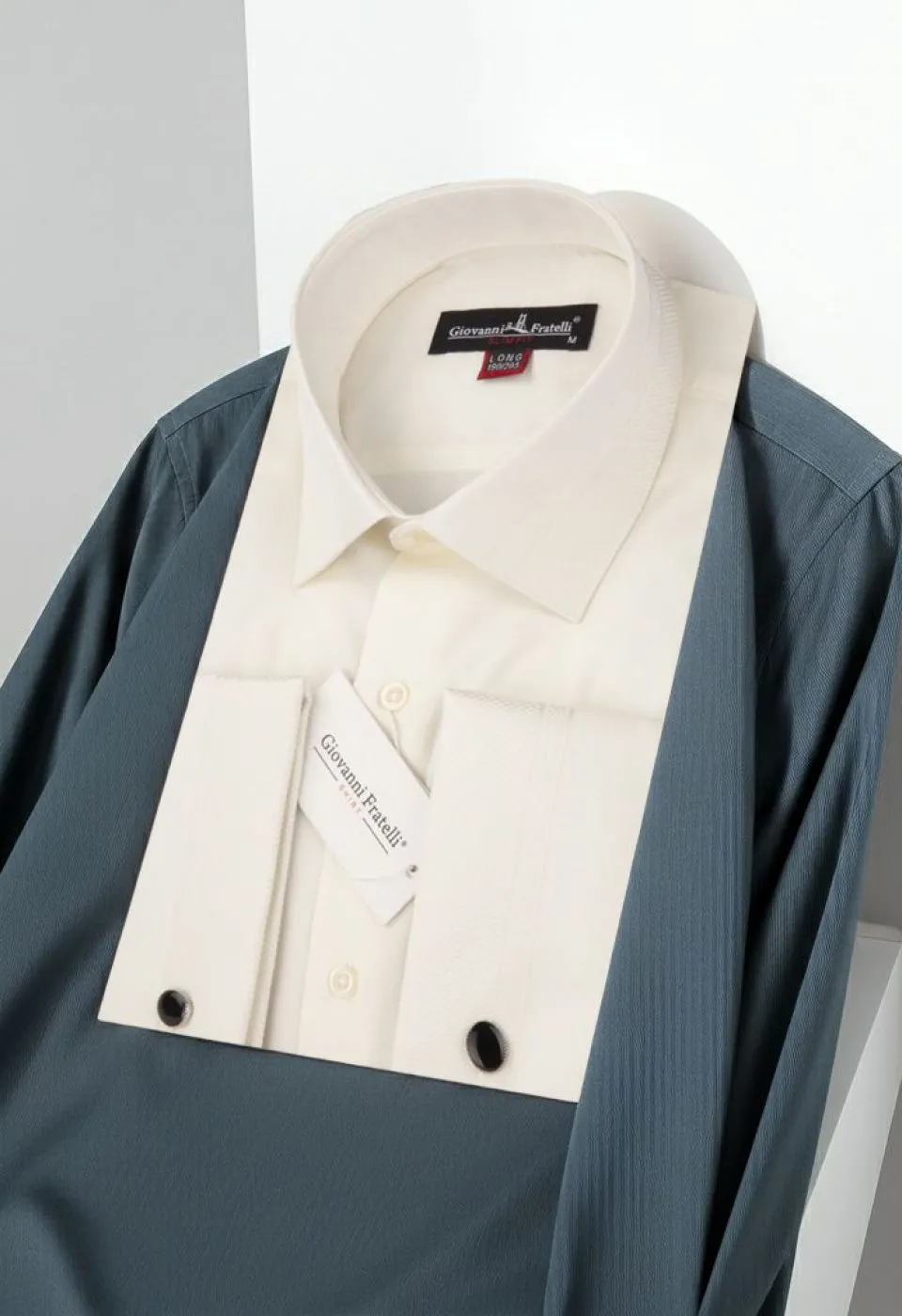 8 Drop Slim Fit Uzun Kol Double Manşet Düz Renk Erkek Gömlek 3GMK331207003