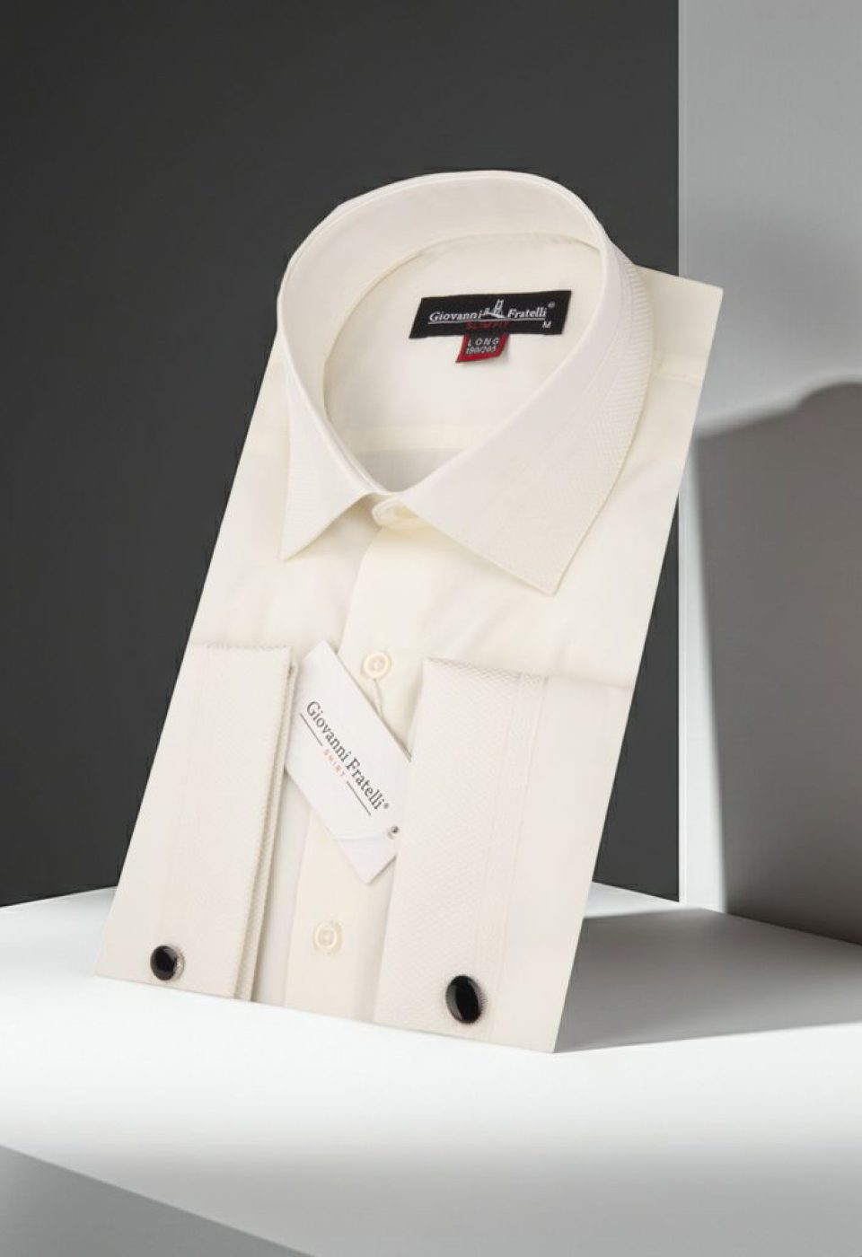 8 Drop Slim Fit Uzun Kol Double Manşet Düz Renk Erkek Gömlek 3GMK331207003
