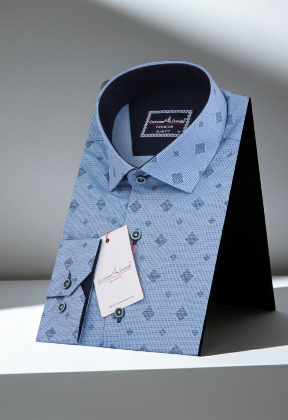 Slim Fit Uzun Kol Desenli Erkek Gömlek 3GMK311208002 - Giovanni Fratelli