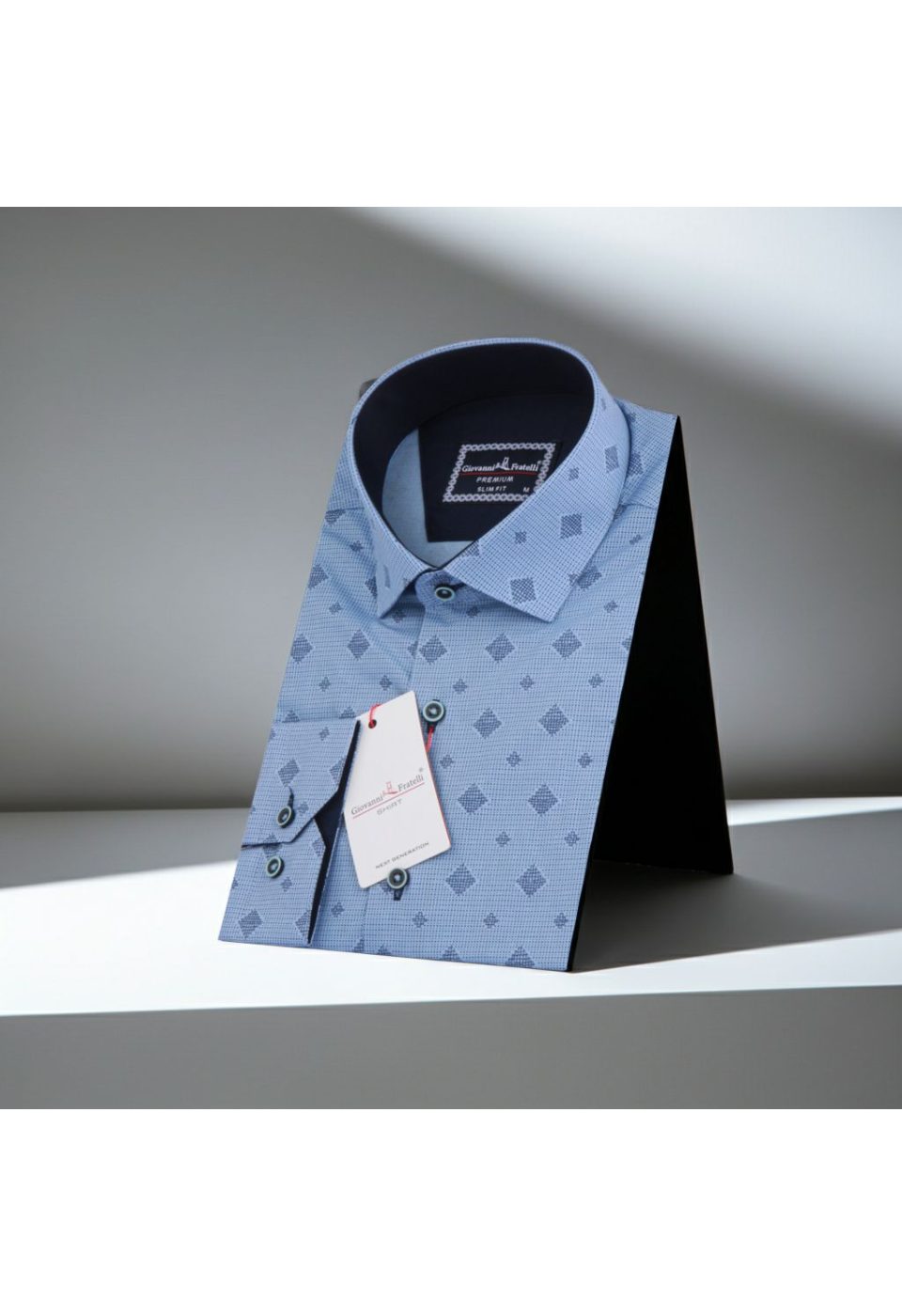 Slim Fit Uzun Kol Desenli Erkek Gömlek 3GMK311208002 - Giovanni Fratelli