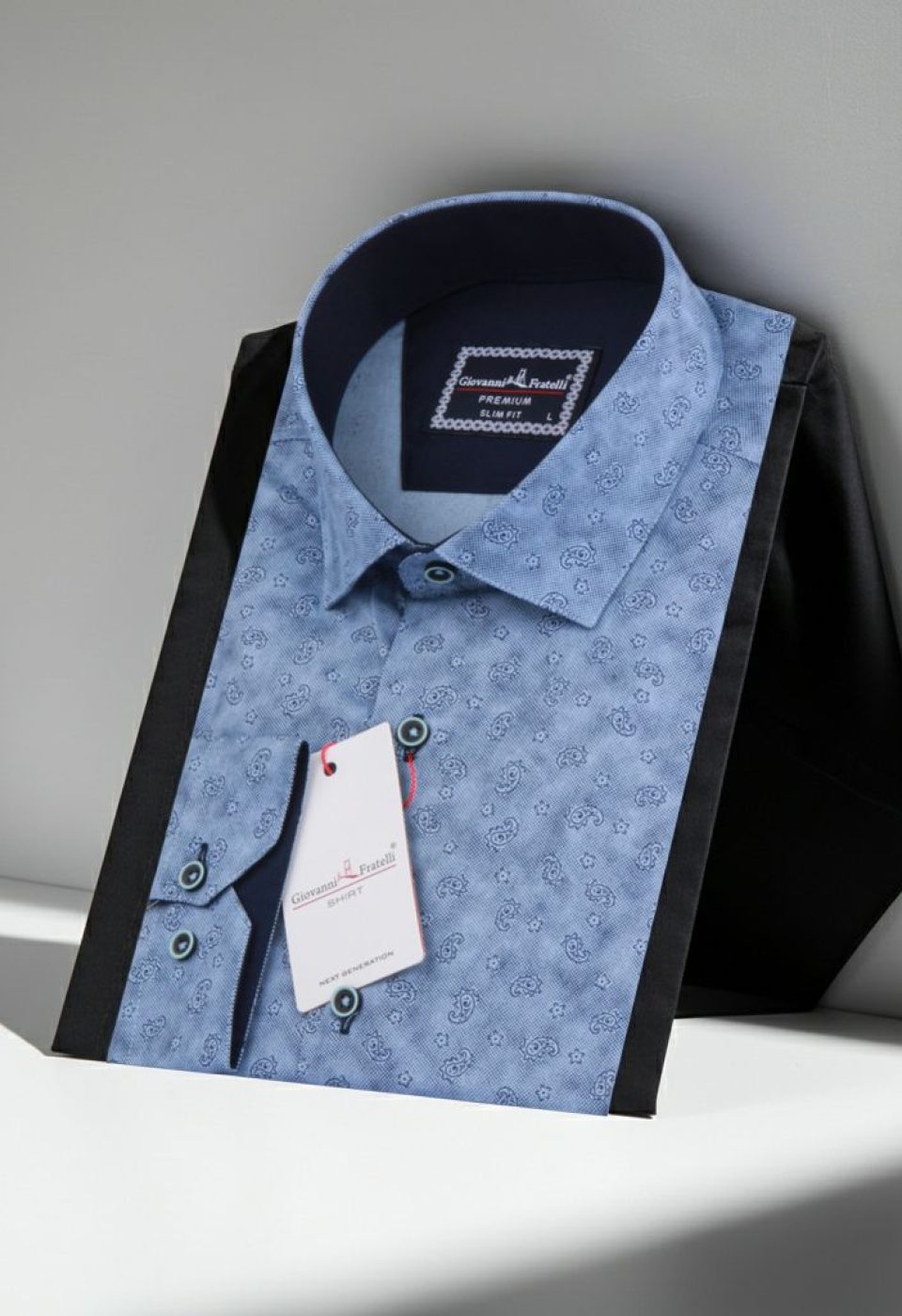 Slim Fit Uzun Kol Desenli Erkek Gömlek 3GMK311208003