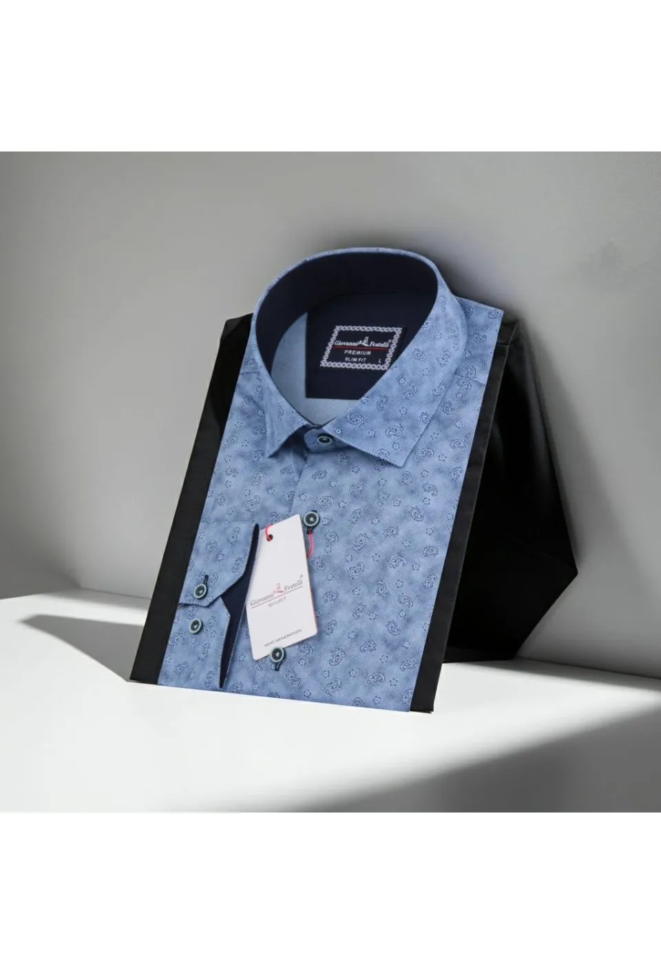 Slim Fit Uzun Kol Desenli Erkek Gömlek 3GMK311208003 - Giovanni Fratelli