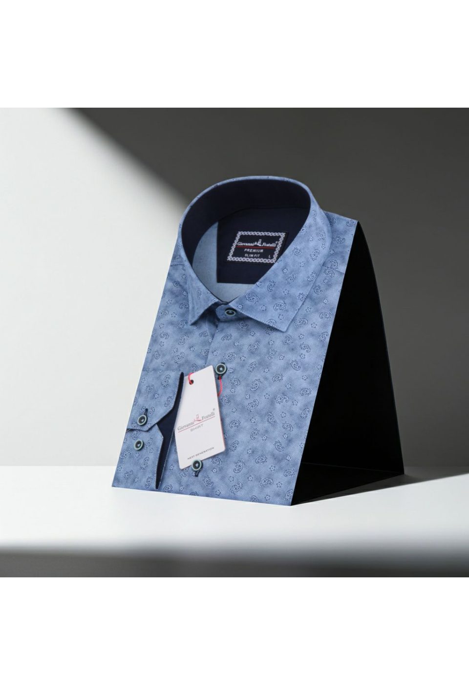 1208 CR 003 Slim Fit Uzun Kol Desenli Erkek Gömlek 3GMK311208003 - Giovanni Fratelli