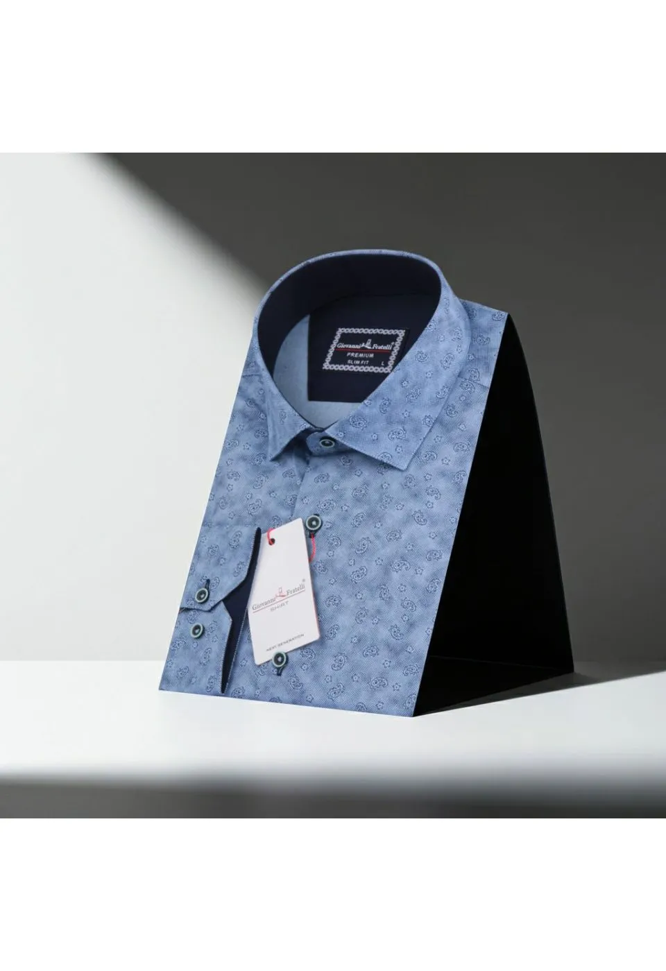 Slim Fit Uzun Kol Desenli Erkek Gömlek 3GMK311208003 - Giovanni Fratelli