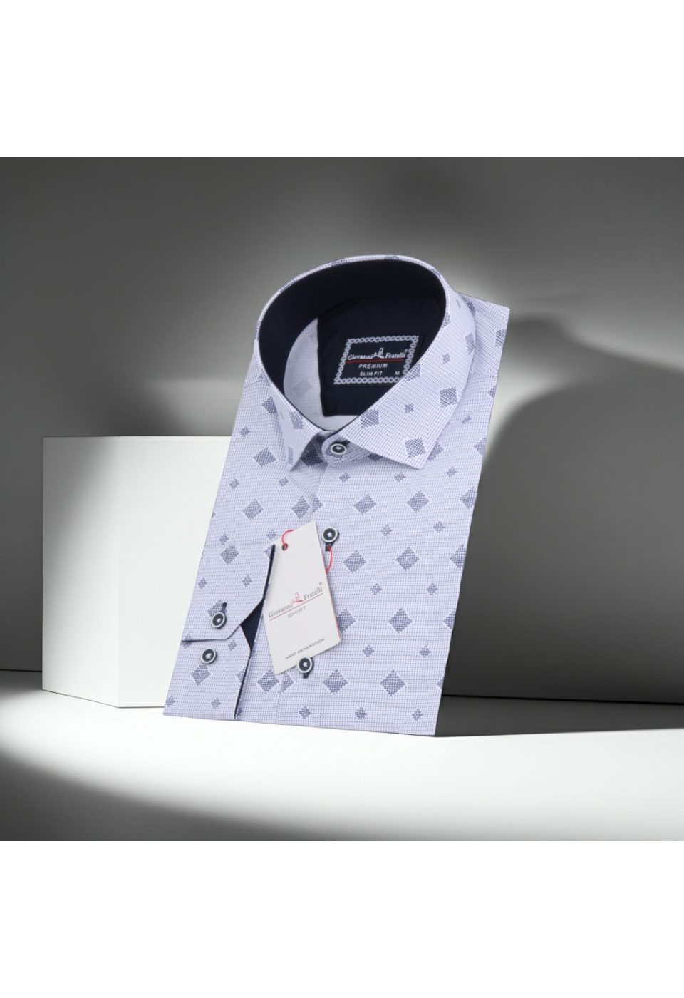 Slim Fit Uzun Kol Desenli Erkek Gömlek 3GMK311208009 - Giovanni Fratelli