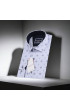 Slim Fit Uzun Kol Desenli Erkek Gömlek 3GMK311208009