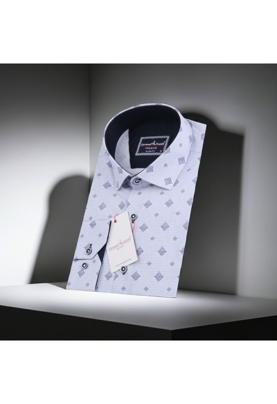 Slim Fit Uzun Kol Desenli Erkek Gömlek 3GMK311208009 - Giovanni Fratelli