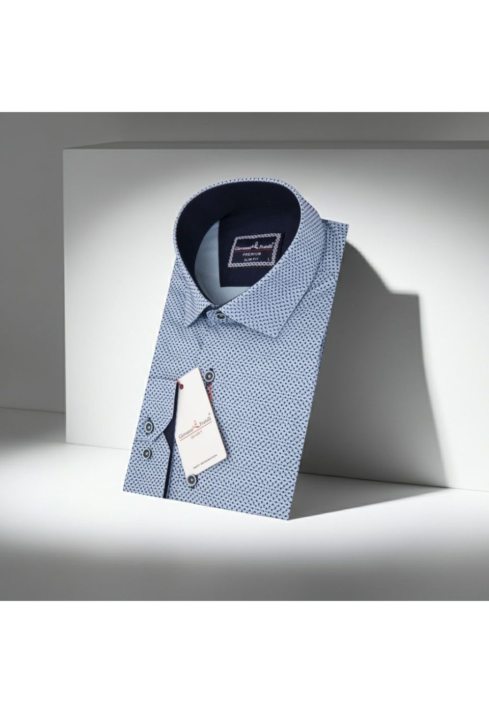Slim Fit Uzun Kol Desenli Erkek Gömlek 3GMK321212002 - Giovanni Fratelli