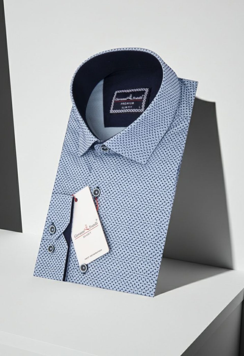 Slim Fit Uzun Kol Desenli Erkek Gömlek 3GMK321212002 - Giovanni Fratelli