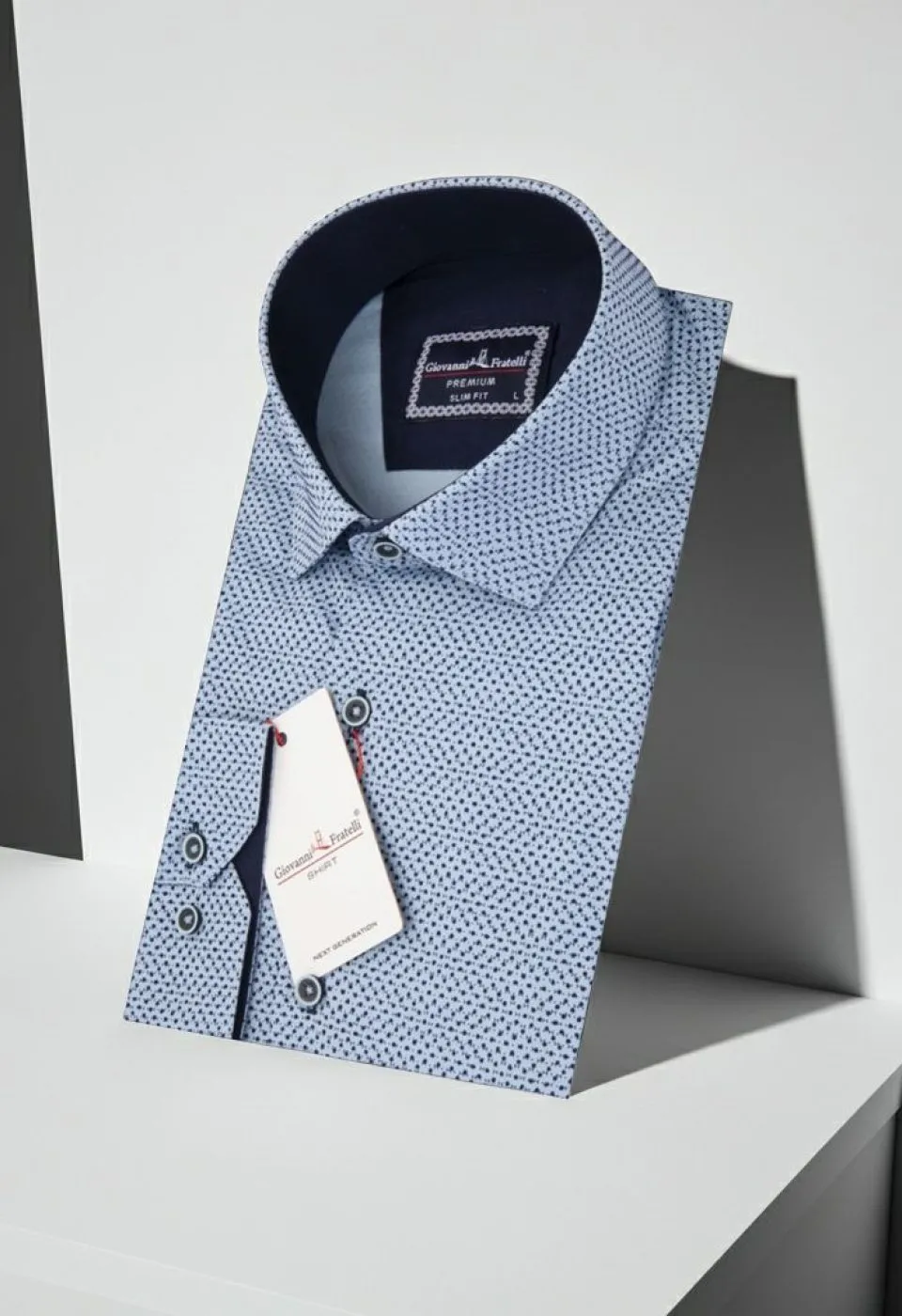 Slim Fit Uzun Kol Desenli Erkek Gömlek 3GMK321212002 - Giovanni Fratelli