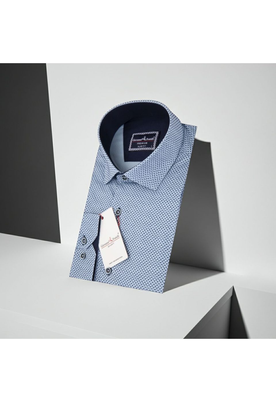Slim Fit Uzun Kol Desenli Erkek Gömlek 3GMK321212002 - Giovanni Fratelli