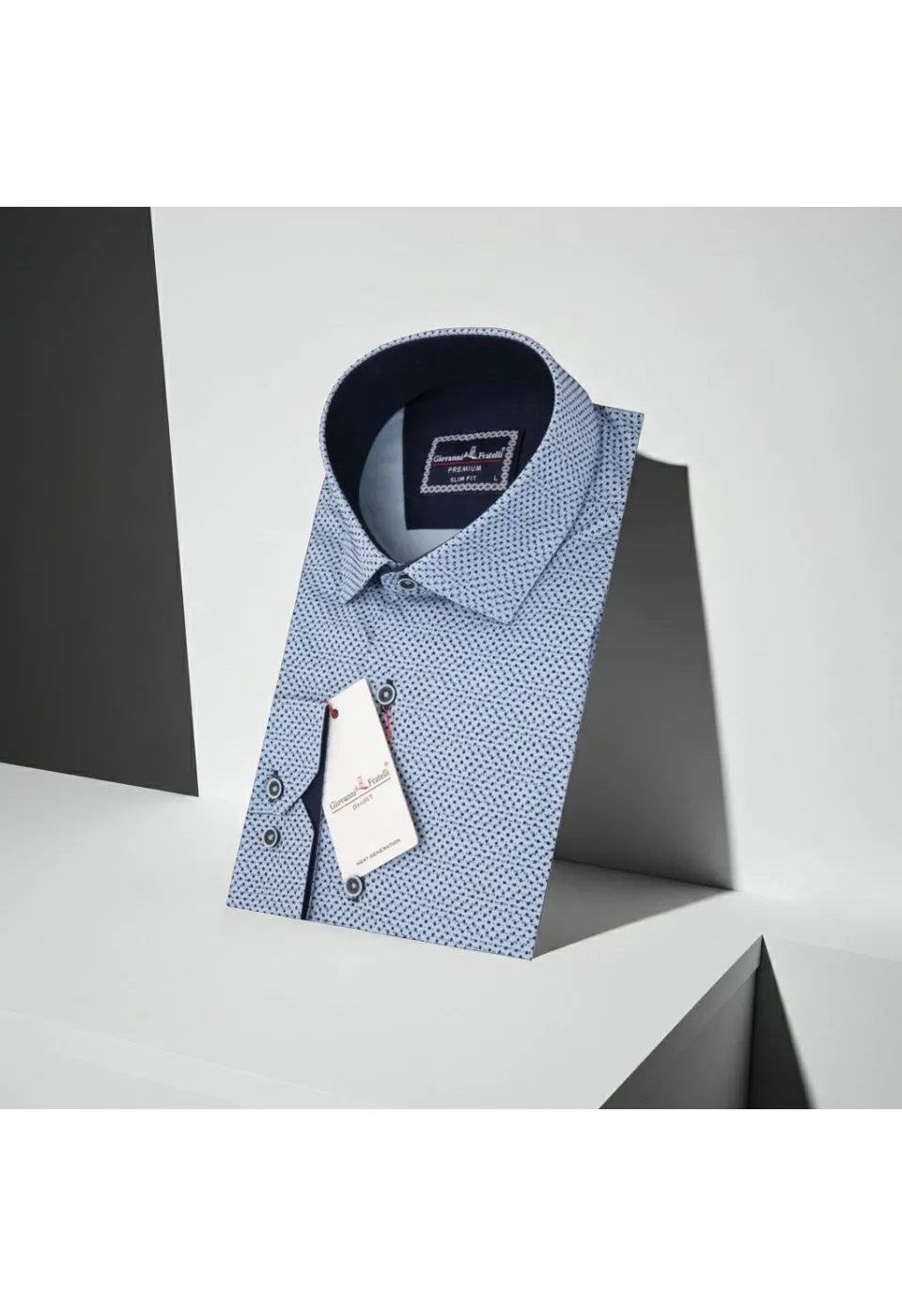 Slim Fit Uzun Kol Desenli Erkek Gömlek 3GMK321212002 - Giovanni Fratelli