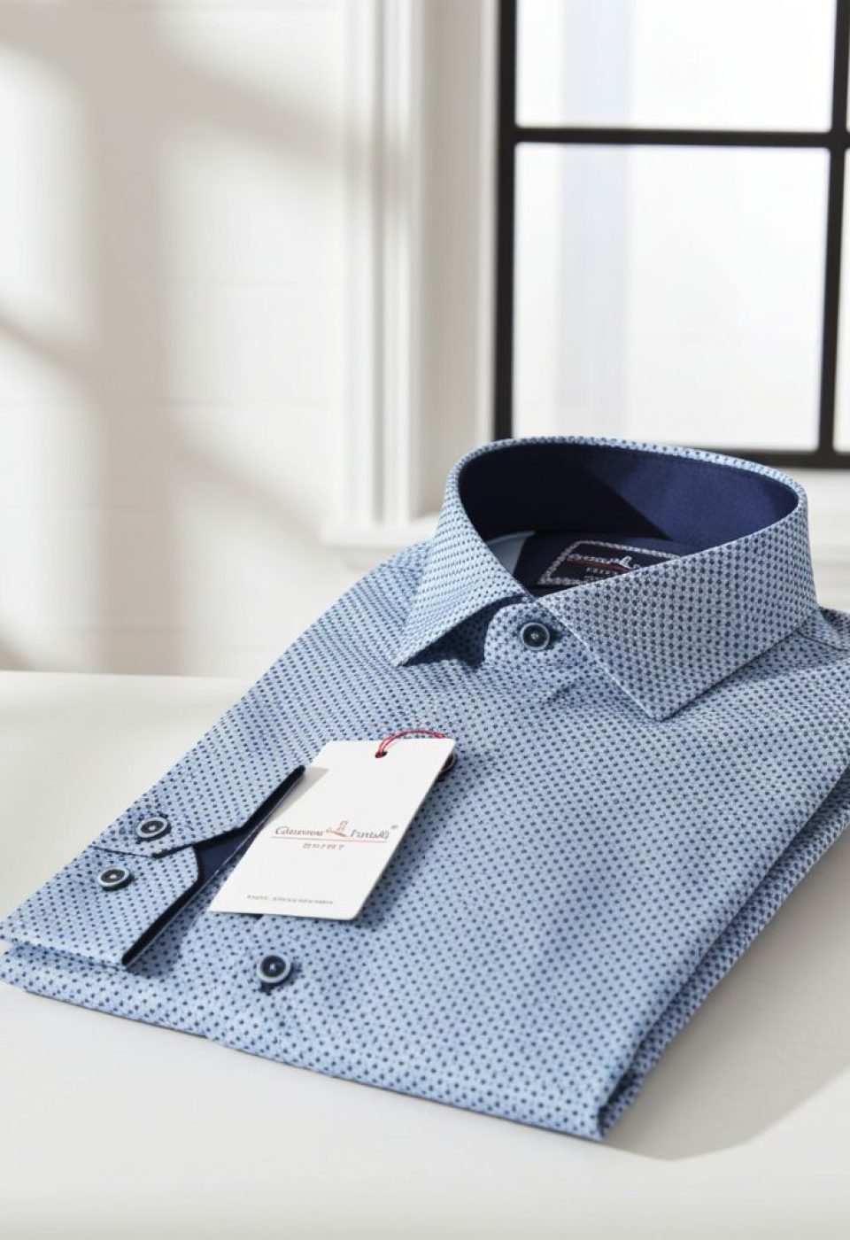Slim Fit Uzun Kol Desenli Erkek Gömlek 3GMK321212002