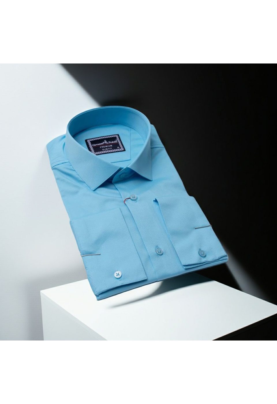 Slim Fit Saten Uzun Kol Universal Manşet Düz Renk Erkek Gömlek 3GMK321213003 - Giovanni Fratelli