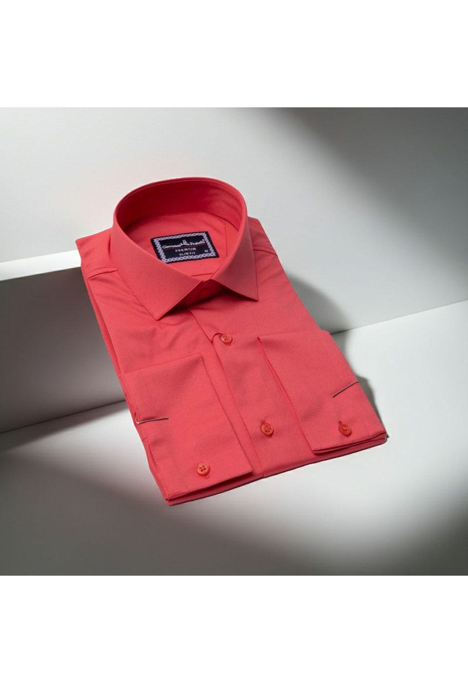 Slim Fit Saten Uzun Kol Universal Manşet Düz Renk Erkek Gömlek 3GMK321213004 - Giovanni Fratelli